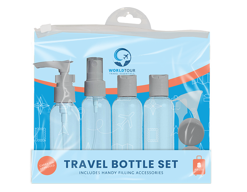 Travel Bottle Set 8 Piece